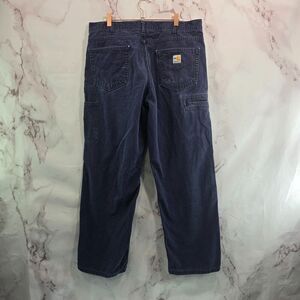 Carhartt Pants Mens 36 X 30 Blue FR Fire Resistant Original Fit Straight